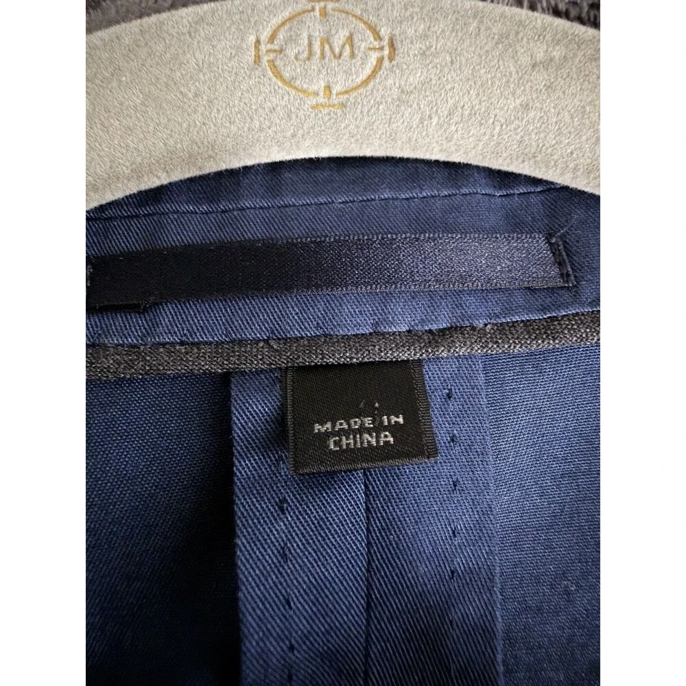 J Crew Ludlow Blazer 42R Navy Blue Larusmiani Italian Cotton 2 Button Sport Coat
